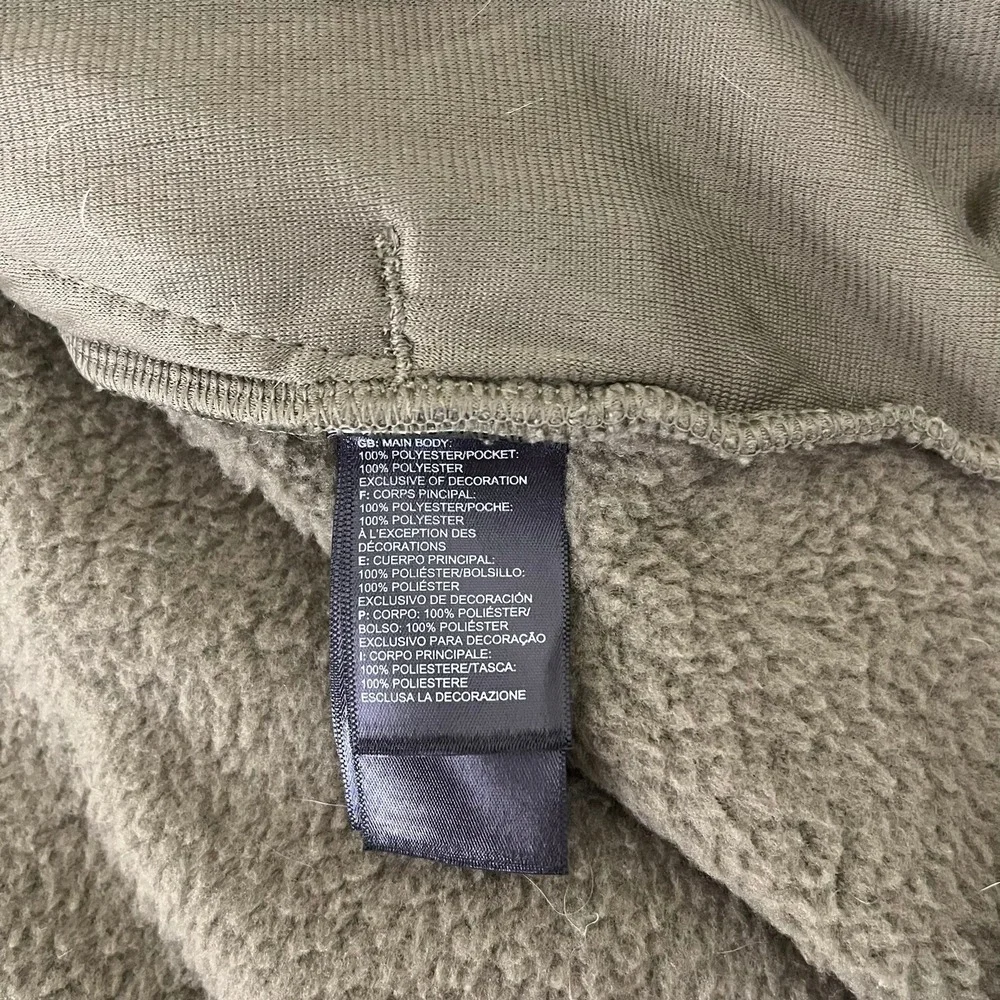 The North Face Mens XXL Olive Green Sherpa‎ Fleece Full Zip Vest Jacket